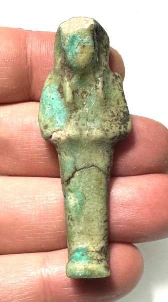 Picture of AFFORDABLE:   Ancient Egypt. FAIENCE USHABTI.  600 - 300 B.C