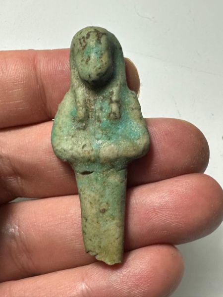 Picture of AFFORDABLE:   Ancient Egypt. FAIENCE USHABTI.  600 - 300 B.C