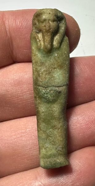 Picture of AFFORDABLE:   Ancient Egypt. FAIENCE USHABTI.  600 - 300 B.C