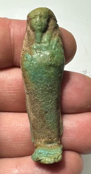 Picture of AFFORDABLE:   Ancient Egypt. FAIENCE USHABTI.  600 - 300 B.C