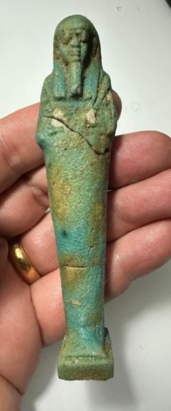 Picture of AFFORDABLE:   LARGE.  Ancient Egypt. FAIENCE USHABTI.  600 - 300 B.C