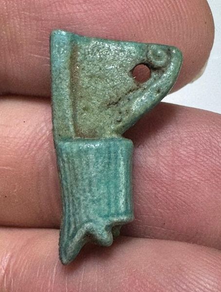 Picture of ANCIENT EGYPT-  FAIENCE CROWN OF LOWER EGYPT AMULET. 600 B.C