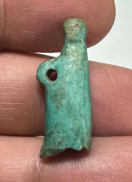 Picture of ANCIENT EGYPT -   FAIENCE OSIRIS CROWN  AMULET - 600 B.C.