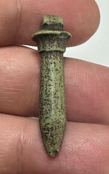 Picture of  ANCIENT EGYPT.  FAIENCE PAPYRUS SCEPTRE AMULET.  600 B.C   