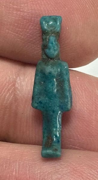 Picture of ANCIENT EGYPT - FAIENCE ISIS AMULET . NEW KINGDOM 1400 - 1200 B.C