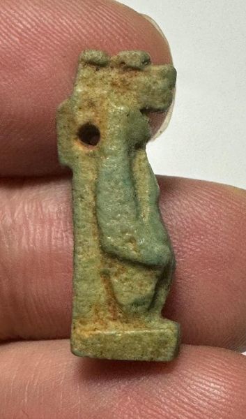 Picture of ANCIENT EGYPT - FAIENCE TAWERET AMULET . 600 - 300 B.C