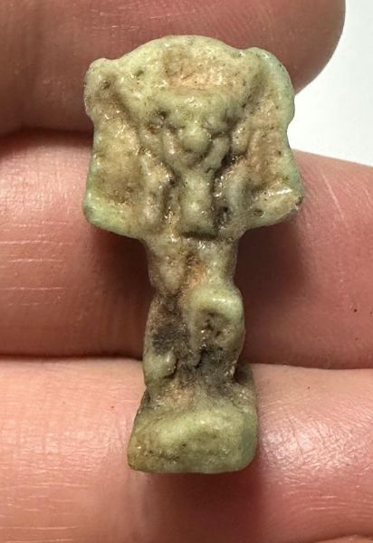 Picture of ANCIENT EGYPT - FAIENCE SHU AMULET . 600 - 300 B.C