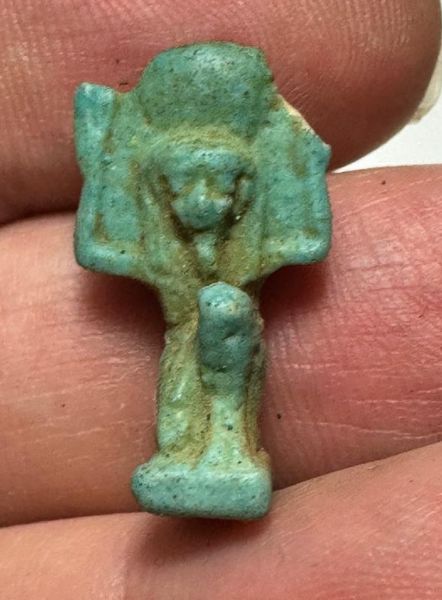 Picture of ANCIENT EGYPT - FAIENCE SHU AMULET . 600 - 300 B.C