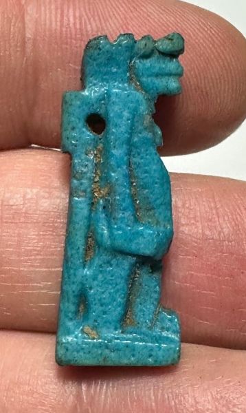 Picture of ANCIENT EGYPT - FAIENCE TAWERET AMULET . 600 - 300 B.C
