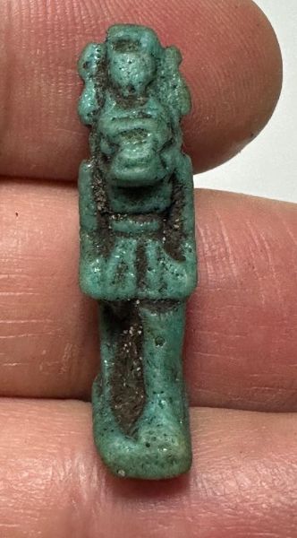 Picture of ANCIENT EGYPT - FAIENCE KHNUM AMULET . 600 - 300 B.C