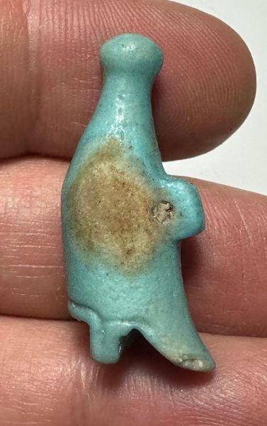 Picture of  ANCIENT EGYPT -   FAIENCE OSIRIS CROWN  AMULET - 600 B.C.