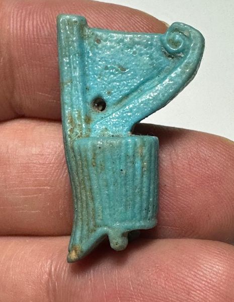 Picture of ANCIENT EGYPT-  FAIENCE CROWN OF LOWER EGYPT AMULET. 600 B.C