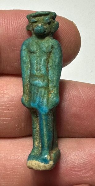 Picture of ANCIENT EGYPT-  FAIENCE VERVET MONKEY AMULET. 600 - 300 B.C