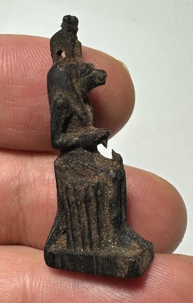 Picture of ANCIENT EGYPT.  WOOD AMULET OF ANUBIS. 400 - 300 B.C