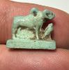 Picture of ANCIENT EGYPT-  FAIENCE AMULET. RAM WITH HORUS . 600 - 300 B.C