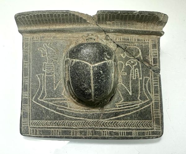 Picture of ANCIENT EGYPT-  SERPANTINE STONE CHEST ORNAMENT. NEW KINGDOM 14TH - 13TH CENTURY B.C