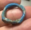 Picture of ANCIENT EGYPT.  FAIENCE RING. AMARNA. TIME OF KING TUTANKHAMUN. 1340 B.C  . EYE OF HORUS