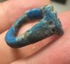 Picture of ANCIENT EGYPT.  FAIENCE RING. AMARNA. TIME OF KING TUTANKHAMUN. 1340 B.C  . EYE OF HORUS