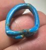 Picture of ANCIENT EGYPT.  FAIENCE RING. AMARNA. TIME OF KING TUTANKHAMUN. 1340 B.C .  EYE OF HORUS
