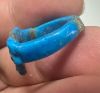 Picture of ANCIENT EGYPT.  FAIENCE RING. AMARNA. TIME OF KING TUTANKHAMUN. 1340 B.C .  EYE OF HORUS