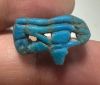 Picture of ANCIENT EGYPT.  FAIENCE RING. AMARNA. TIME OF KING TUTANKHAMUN. 1340 B.C .  EYE OF HORUS