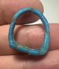 Picture of ANCIENT EGYPT.  FAIENCE RING. AMARNA. TIME OF KING TUTANKHAMUN. 1340 B.C .  EYE OF HORUS