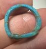 Picture of ANCIENT EGYPT.  FAIENCE RING. AMARNA. TIME OF KING TUTANKHAMUN. 1340 B.C .  EYE OF HORUS