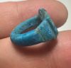 Picture of ANCIENT EGYPT.  FAIENCE RING. AMARNA. TIME OF KING TUTANKHAMUN. 1340 B.C .  EYE OF HORUS