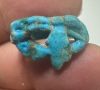 Picture of ANCIENT EGYPT.  FAIENCE RING. AMARNA. TIME OF KING TUTANKHAMUN. 1340 B.C .  EYE OF HORUS