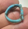 Picture of ANCIENT EGYPT.  FAIENCE RING. AMARNA. TIME OF KING TUTANKHAMUN. 1340 B.C .  EYE OF HORUS