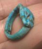 Picture of ANCIENT EGYPT.  FAIENCE RING. AMARNA. TIME OF KING TUTANKHAMUN. 1340 B.C .  EYE OF HORUS