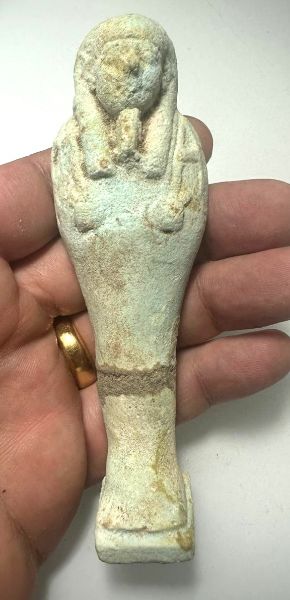 Picture of ANCIENT EGYPT. LARGE FAIENCE USHABTI. 600 - 300 B.C