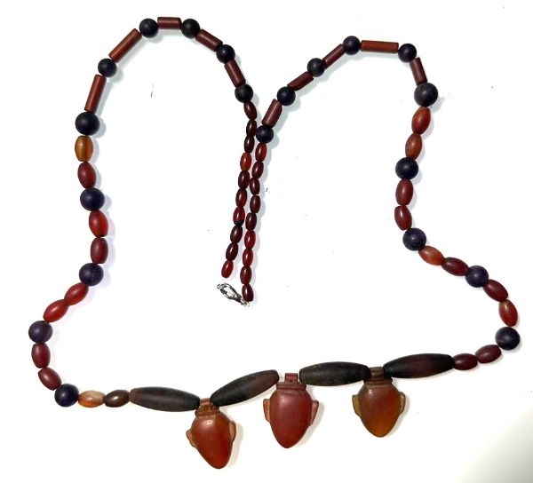 Picture of ANCIENT EGYPT. STONE  BEADS/AMULETS NECKLACE 1250 B.C