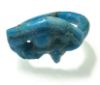 Picture of ANCIENT EGYPT.  FAIENCE RING. AMARNA. TIME OF KING TUTANKHAMUN. 1340 B.C .  EYE OF HORUS