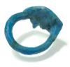 Picture of ANCIENT EGYPT.  FAIENCE RING. AMARNA. TIME OF KING TUTANKHAMUN. 1340 B.C .  EYE OF HORUS