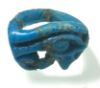 Picture of ANCIENT EGYPT.  FAIENCE RING. AMARNA. TIME OF KING TUTANKHAMUN. 1340 B.C .  EYE OF HORUS