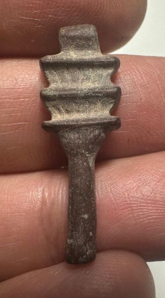 Picture of ANCIENT EGYPT. NEW KINGDOM STONE DJED PILLAR AMULET. 1400 - 1200 B.C
