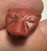 Picture of ANCIENT EGYPT. NEW KINGDOM RED JASPER STONE LION'S HEAD AMULET. 1400 - 1200 B.C