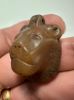 Picture of ANCIENT EGYPT. AGATE STONE LION HEAD PENDANT. NEW KINGDOM. 1400 - 1200 B.C