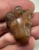 Picture of ANCIENT EGYPT. AGATE STONE LION HEAD PENDANT. NEW KINGDOM. 1400 - 1200 B.C