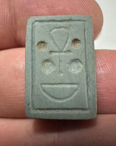 Picture of ANCIENT EGYPT. EGYPTIAN BLUE FAIENCE INLAY . 600 - 300 B.C