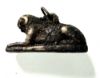Picture of ANCIENT EGYPT. NEW KINGDOM SOLID SILVER RECLINING LION  AMULET. 1250 B.C 
