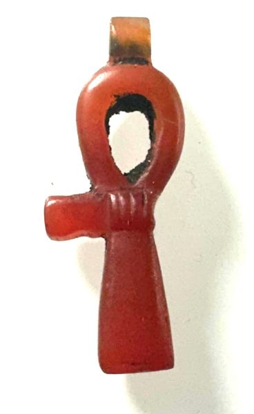 Picture of ANCIENT EGYPT. NEW KINGDOM CARNELIAN STONE ANKH AMULET. 1250 B.C