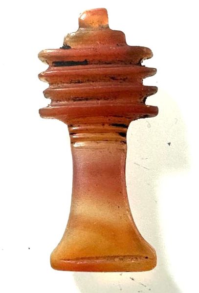 Picture of ANCIENT EGYPT, NEW KINGDOM CARNELIAN DJED PILLAR AMULET. 1400 - 1200 B.C