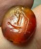 Picture of Greco-Roman stone intaglio (16 x 14 mm). 1st century BC/AD. Incuse Tyche standing r., holding filleted cornucopia and rudder.