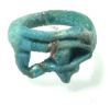 Picture of ANCIENT EGYPT.  FAIENCE RING. AMARNA. TIME OF KING TUTANKHAMUN. 1340 B.C .  EYE OF HORUS