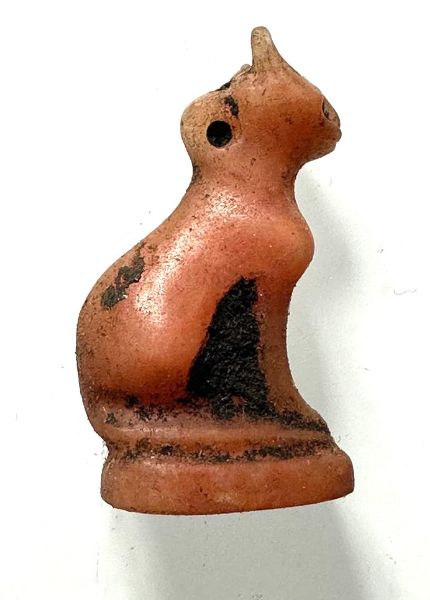 Picture of ANCIENT EGYPT, NEW KINGDOM CARNELIAN CAT AMULET. 1400 B.C