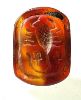 Picture of ANCIENT EGYPT CARNELIAN SEAL AMULET WITH IT'S GOLD RING. 1250 B.C
