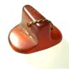 Picture of   ANCIENT EGYPT CARNELIAN SEAL AMULET WITH IT'S GOLD RING. 1250 B.C  THUTMOSES III'S NAME