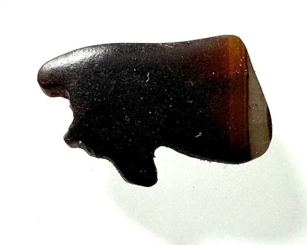 Picture of  ANCIENT EGYPT . AGATE STONE EYE OF HORUS  AMULET. 1400 - 1200 B.C  NEW KINGDOM